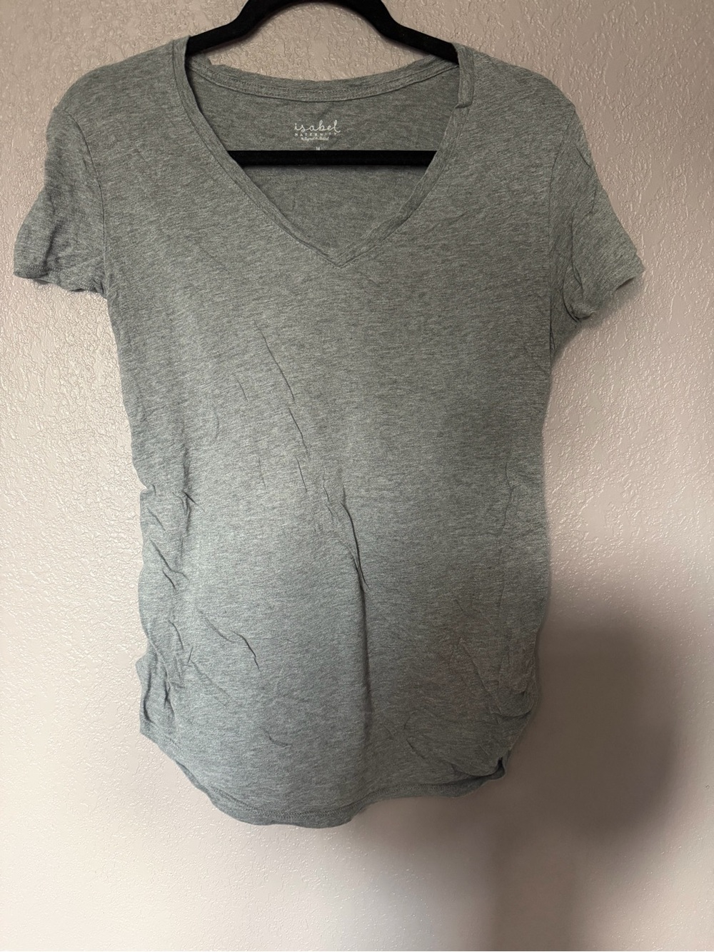 Isabel Maternity by Ingrid & Isabel Light Heather Gray V-Neck Short Sleeve Tee
